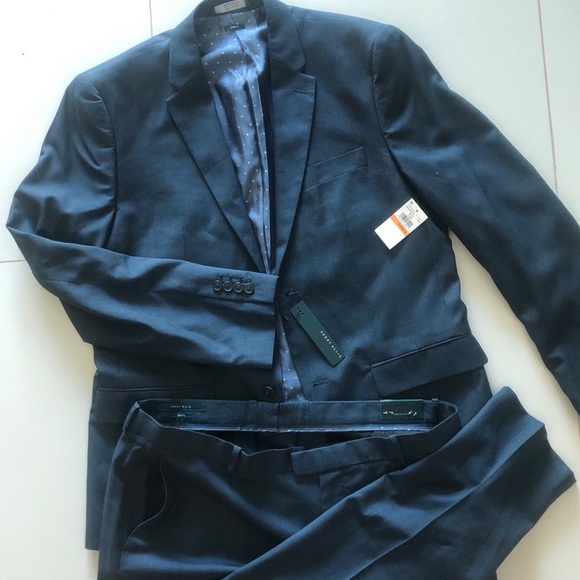 Perry Ellis Navy Blue Slim Fit Suit - Picture 6 of 6